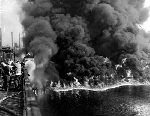 river on fire in Cleveland
